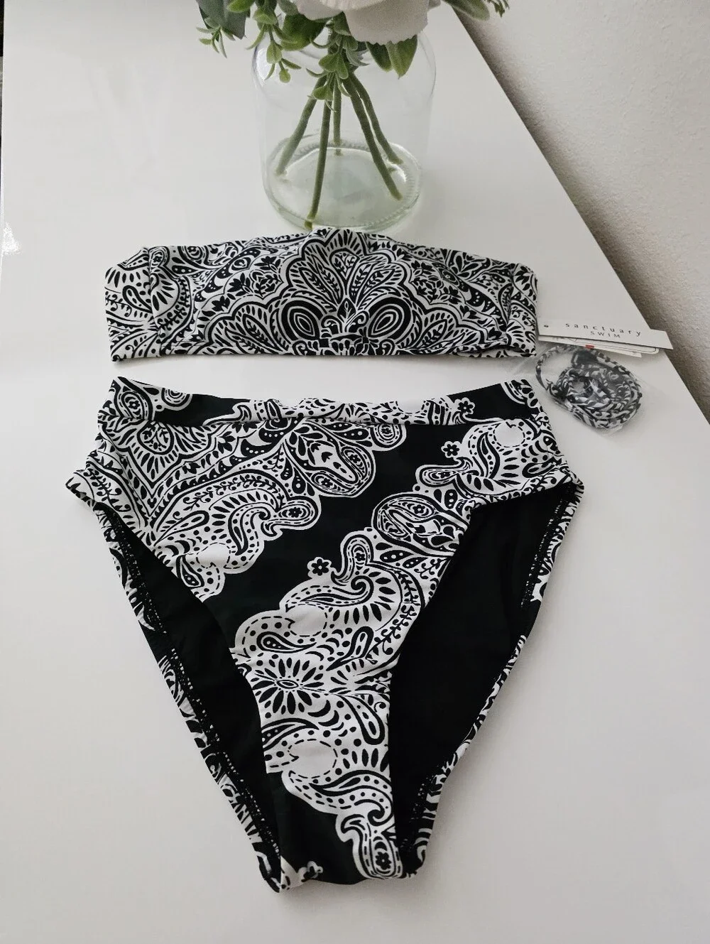 SANCTUARY👓 2 Piece Bandeu Top & High Waist Bottoms SIZE XS